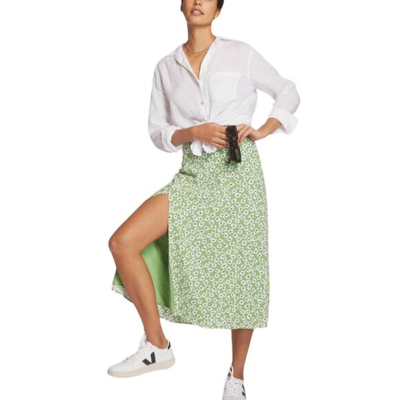 Anthropologie Dresses & Skirts - Anthropologie Womens 10 Maeve The Lille Side-Slit Midi Skirt